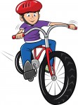 boy riding a bike